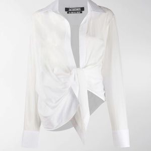 Jacquemus la chemise bahia knotted top size 38